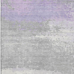 HomeRoots 8' X 10' Elegant Lavender & Ivory Abstract Washable Area Rug with UV Protection for Busy Homes 701091
