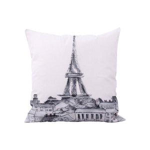 Parisian Cityscape Pillow 7011-1308 Elk Home