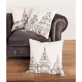 Parisian Cityscape Pillow 7011-1308 Elk Home