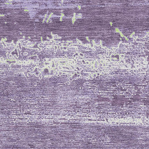 HomeRoots 5' X 8' Purple and Ivory Abstract Area Rug - Washable, UV Protected, Stain-Resistant, Non-Slip Design 701107