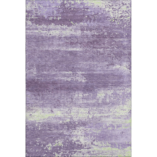 HomeRoots 8' X 10' Purple And Ivory Abstract Area Rug – Stylish, Washable, UV-Protected, and Stain Resistant! 701109