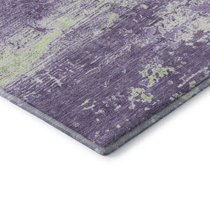 HomeRoots 8' X 10' Purple And Ivory Abstract Area Rug – Stylish, Washable, UV-Protected, and Stain Resistant! 701109