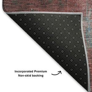 HomeRoots 10' Sky Blue Gray Silver Abstract Area Rug - Washable, UV Protected, Modern Design for Large Spaces 701135