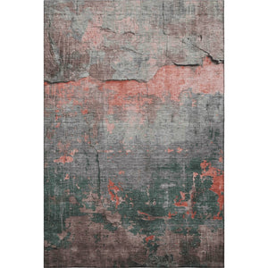 HomeRoots 8' X 10' Coral Gray & Silver Washable Area Rug - Stylish, Durable, UV-Protected for Busy Homes 701145