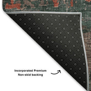 HomeRoots 10' X 14' Coral Gray & Silver Abstract Area Rug - Washable, UV-Protected, Stain-Resistant Design! 701147