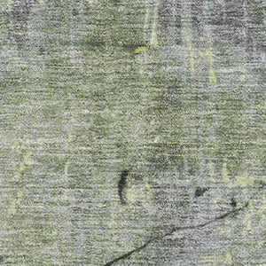 HomeRoots 10' Contemporary Lime Green and Gray Abstract Washable Area Rug with UV Protection for High-Traffic Homes 701159