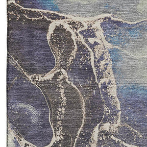 HomeRoots 8' X 10' Abstract Washable Area Rug in Blue, Green & Orange - UV Resistant, Stylish & Durable! 701205