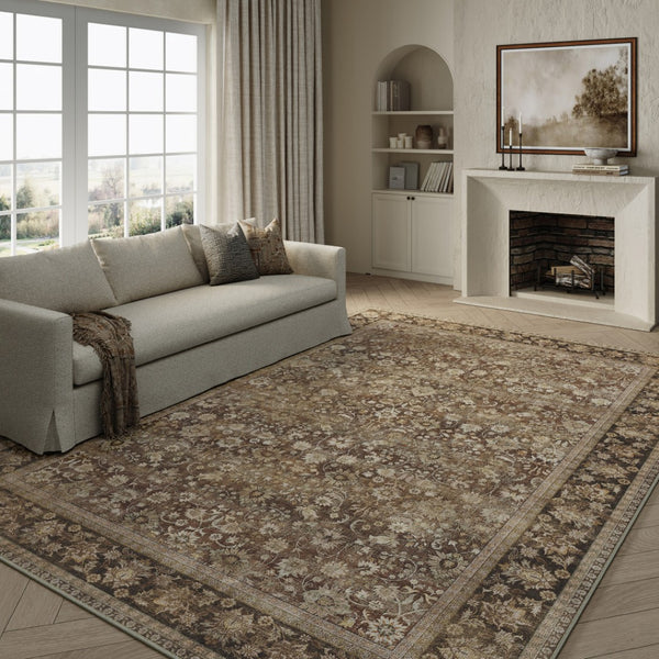 HomeRoots 8' Classic Floral Medallion Area Rug - Washable, Durable, and Elegant Design for Modern Living Spaces 8' X 10' 701237