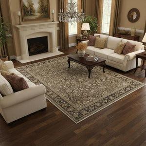 HomeRoots 8' Classic Floral Medallion Area Rug - Washable, Durable, and Elegant Design for Modern Living Spaces 8' X 10' 701237