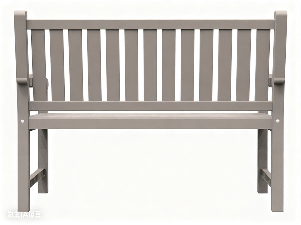 HomeRoots 48" Light Brown Resin Garden Bench - Stylish, Durable Seating for Two, Perfect for Outdoor Relaxation! 701255