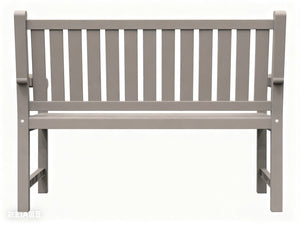 HomeRoots 48" Light Brown Resin Garden Bench - Stylish, Durable Seating for Two, Perfect for Outdoor Relaxation! 701255