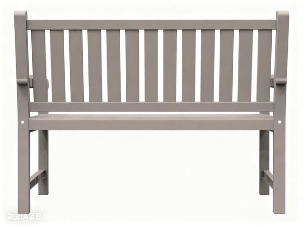 HomeRoots 48" Light Brown Resin Garden Bench - Stylish, Durable Seating for Two, Perfect for Outdoor Relaxation! 701255