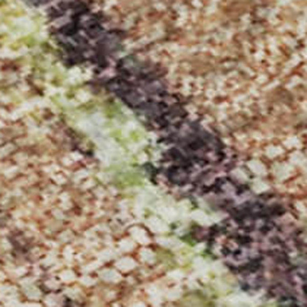 HomeRoots 9' X 12' Washable Coffee Mint Green & Beige Abstract Area Rug with UV Protection for Any Room 701322
