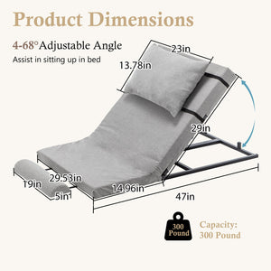 English Elm Electric Adjustable Bed Backrest - 300 Lbs Capacity, 4-68° Lift For Ultimate Comfort & Support W1422P352936