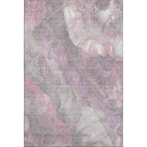 HomeRoots 9' X 12' Blush Gray Floral Area Rug - Washable, UV-Protected, Durable & Perfect for Any Home Decor 701370