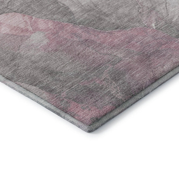 HomeRoots 9' X 12' Blush Gray Floral Area Rug - Washable, UV-Protected, Durable & Perfect for Any Home Decor 701370