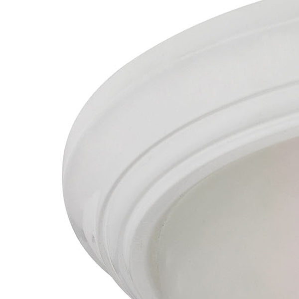 Thomas Lighting Huntington Two Light Flush Mount with Glass Dome Shades for Classic Ceiling Ambiance 15 inches White 7013FM/40