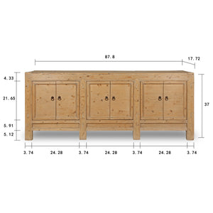 Lilys Antique Six Doors Sideboard (Size And Finish Vary Approx 80"-90" Long) 7014