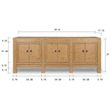 Lilys Antique Six Doors Sideboard (Size And Finish Vary Approx 80"-90" Long) 7014