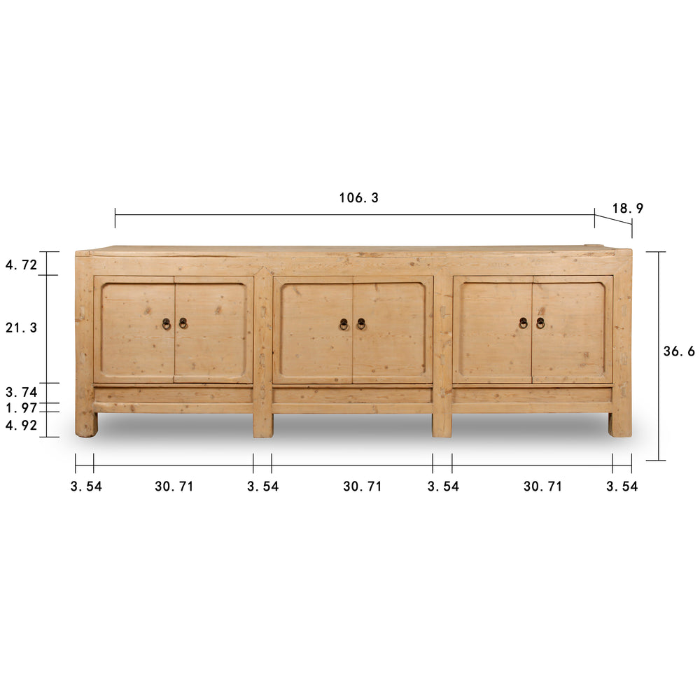Lilys Antique Six Doors Sideboard (Size And Finish Vary Approx 8-10Ft Long) 7014-XL