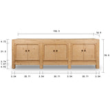 Antique Six Doors Sideboard (Size And Finish Vary Approx 8-10Ft Long)