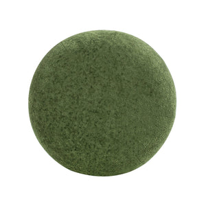 English Elm Jennifer Taylor Home - Nest Low Round Upholstered Ottoman 19.5" Almond Chenille Stacked Pouf Footrest Accent Seat, Cozy Green B2719P269262