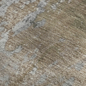 HomeRoots 8' X 10' Modern Taupe & Beige Abstract Area Rug - Washable, UV Protected, Perfect for High-Traffic Areas 701483