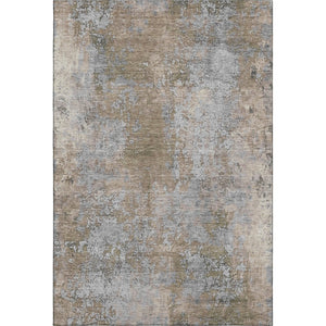 HomeRoots 9' X 12' Taupe and Beige Abstract Area Rug - Washable, UV-Protected, Stain-Resistant for Busy Homes 701484