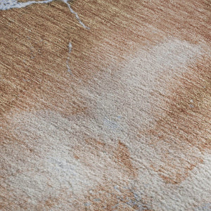HomeRoots 8' X 10' Terra Cotta and Blue Abstract Area Rug - Durable, UV-Protected, Stain-Resistant Design for Homes 701507