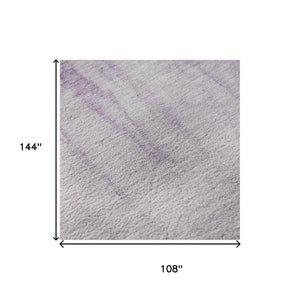 HomeRoots 9' X 12' Lavender & Purple Abstract Washable Area Rug - UV Protected, Kid & Pet Friendly Design! 701526