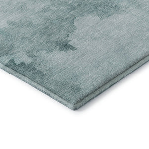 HomeRoots 10' X 14' Teal And Aqua Abstract Washable Area Rug - Stylish, Durable & UV-Protected for Any Space 701533