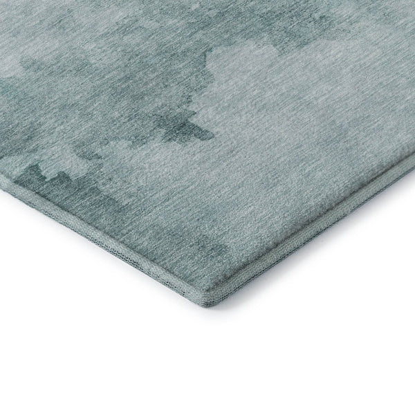 HomeRoots 10' X 14' Teal And Aqua Abstract Washable Area Rug - Stylish, Durable & UV-Protected for Any Space 701533