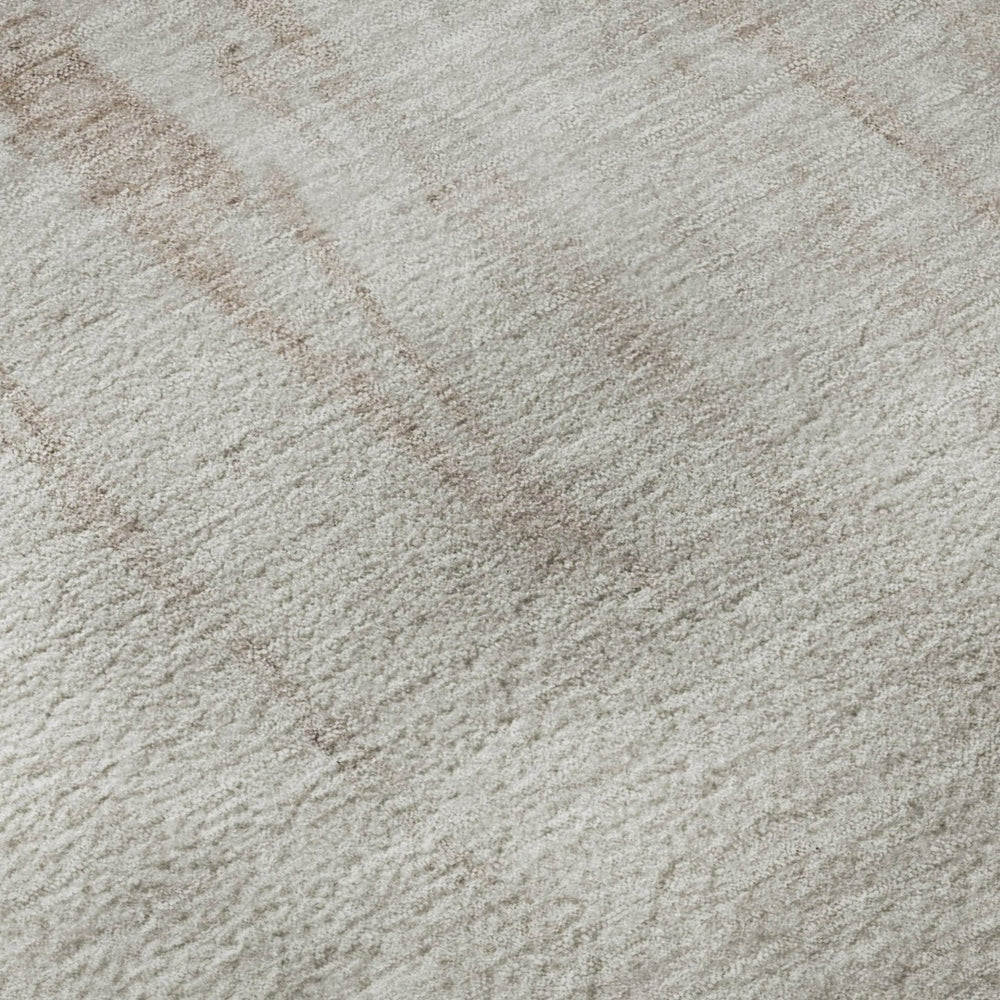 HomeRoots 8' X 10' Taupe and Beige Abstract Washable Area Rug with UV Protection for Modern Homes & Families 701537