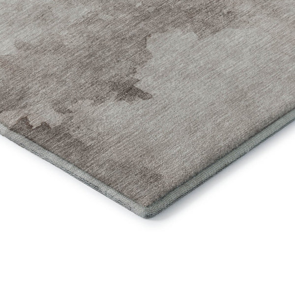 HomeRoots 9' X 12' Abstract Washable Area Rug in Taupe & Beige – Durable, UV-Protected & Family-Friendly Design 701538