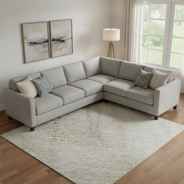 HomeRoots 10' X 14' Taupe & Beige Abstract Washable Area Rug – UV Protected, Stain Resistant, Stylish & Soft! 701539