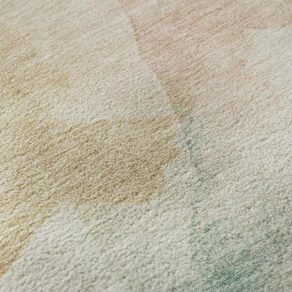 HomeRoots 9' X 12' Pearl Teal Abstract Area Rug – Washable, UV-Protected, Durable Design for Family Spaces 701574