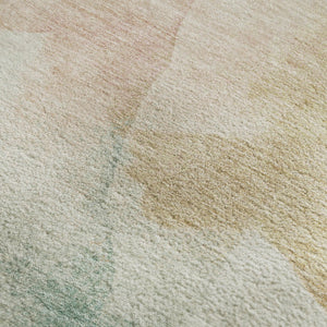 HomeRoots 9' X 12' Pearl Teal Abstract Area Rug – Washable, UV-Protected, Durable Design for Family Spaces 701574