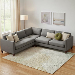 HomeRoots 10' Pearl Teal & Ivory Abstract Area Rug - Washable, UV Protected, Modern Design for Active Homes 701575
