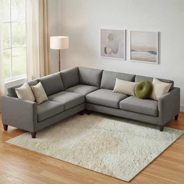 HomeRoots 10' Pearl Teal & Ivory Abstract Area Rug - Washable, UV Protected, Modern Design for Active Homes 701575