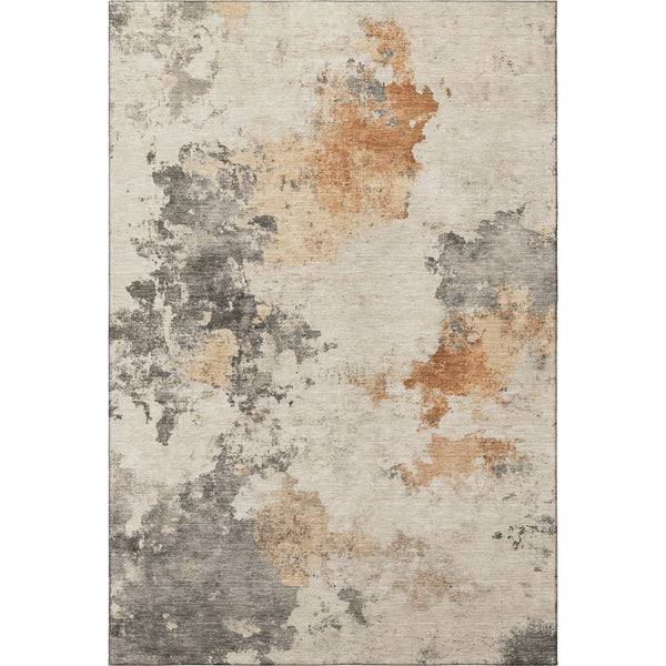 HomeRoots 8' X 10' Modern Abstract Washable Area Rug with UV Protection - Stylish, Durable & Easy Care Solution 701609