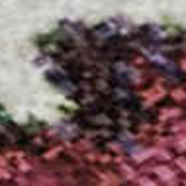 HomeRoots 5' X 8' Navy Blue Area Rug with Gold & Red Floral Design - Washable, UV Protected & Stain-Resistant! 701625