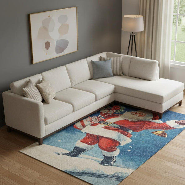 HomeRoots 9' X 12' Vibrant Floral Washable Area Rug with UV Protection – Durable, Stain-Resistant, Non-Slip Design 701634