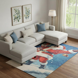 HomeRoots 10' X 14' Floral Area Rug - Washable, UV-Protected, Durable, and Stylish for Homes with Kids & Pets 701635
