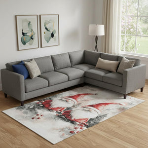 HomeRoots 10' X 14' Elegant Floral Washable Area Rug with UV Protection - Stain-Resistant & Durable Design 701641