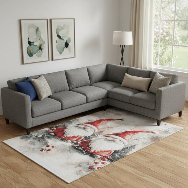 HomeRoots 10' X 14' Elegant Floral Washable Area Rug with UV Protection - Stain-Resistant & Durable Design 701641