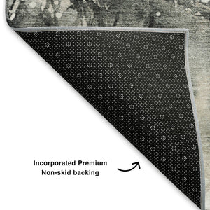 HomeRoots 10' X 14' Elegant Floral Washable Area Rug with UV Protection - Stain-Resistant & Durable Design 701641