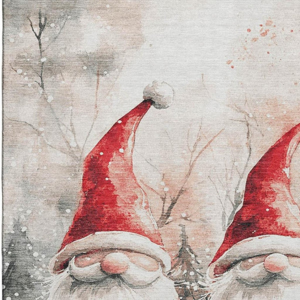 HomeRoots 10' X 14' Elegant Floral Washable Area Rug with UV Protection - Stain-Resistant & Durable Design 701641