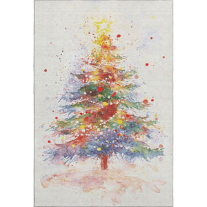 HomeRoots 10' Ivory Purple and Yellow Floral Area Rug – Washable, UV Protected, Perfect for Busy Homes! 701647