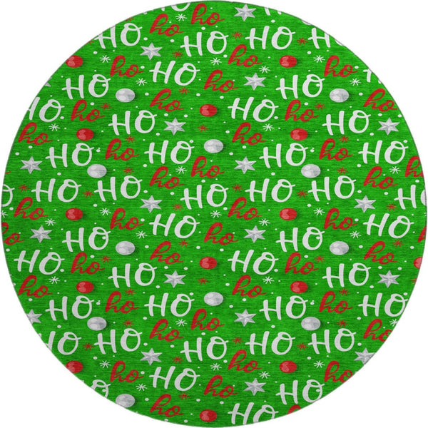 HomeRoots 8' Colorful Polka Dot Washable Round Rug with UV Protection - Durable, Stylish, and Stain-Resistant! 701650