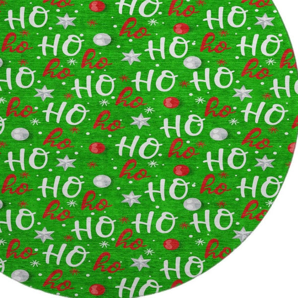 HomeRoots 8' Colorful Polka Dot Washable Round Rug with UV Protection - Durable, Stylish, and Stain-Resistant! 701650